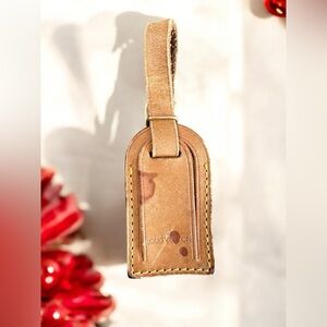 Louis Vuitton Authentic Leather Brown Luggage Tag Adjustable Belt Style Loop